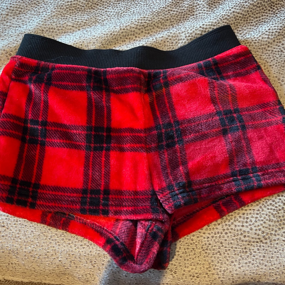 PINK Victoria's Secret Red Plaid Kids Shorts